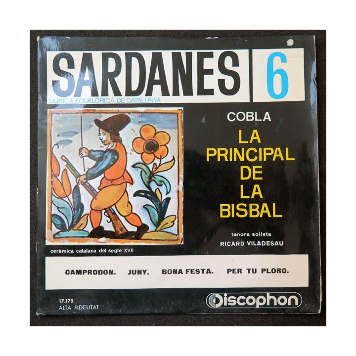 Disque 45 Tours Sardanes n°6 musica Folklorica de Catalunya