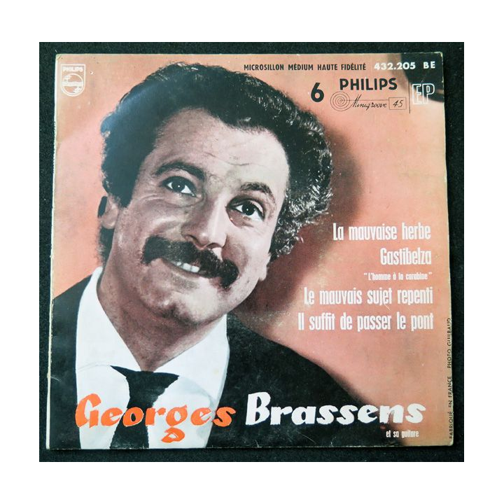 Disque 45 Tours La mauvaise herbe de Georges Brassens n° 6