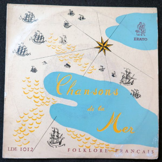 Disque 45 Tours Chansons de la mer Folklore français Erato