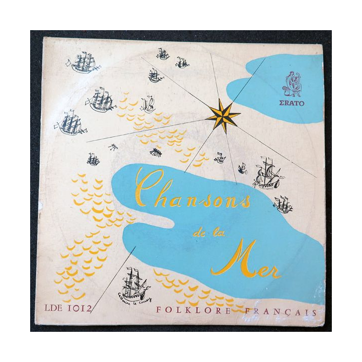 Disque 45 Tours Chansons de la mer Folklore français Erato