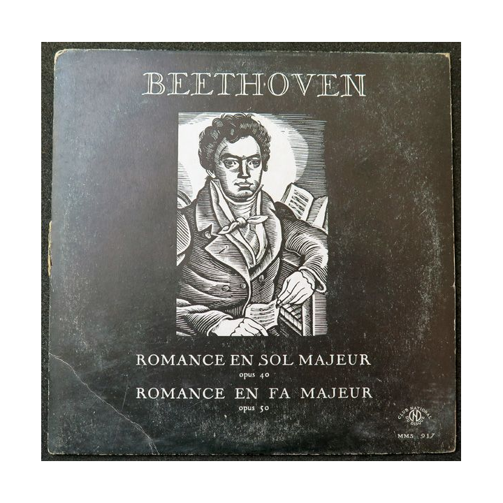 Disque 45 Tours Beethoven Romance en sol majeur et en fa majeur