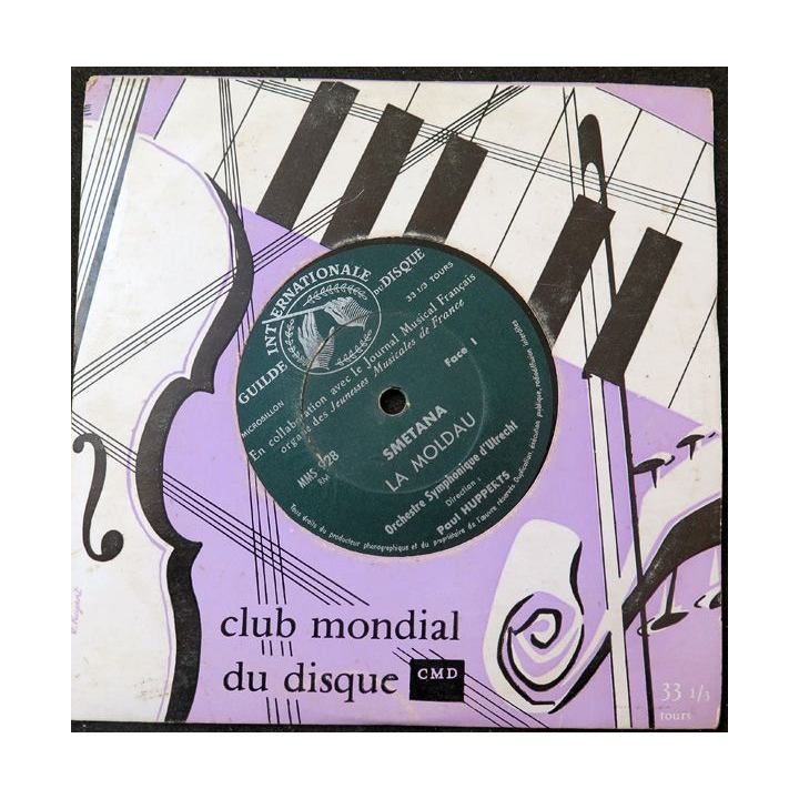 Disque 45 Tours Club mondial du disque Smetana La Moldau