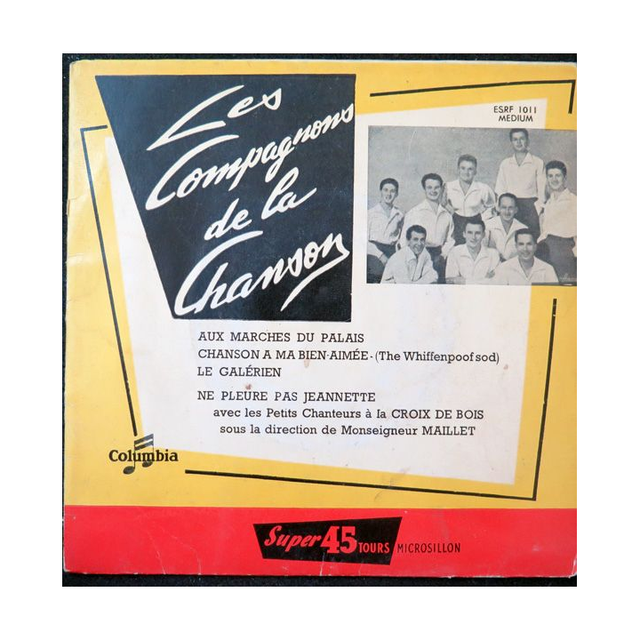Disque 45 Tours Aux Marches du Palais par Les compagnons de la chanson 