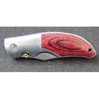 Couteau à cran d'arrêt en acier inoxydable manche en bois ? longueur repliée 10 cm