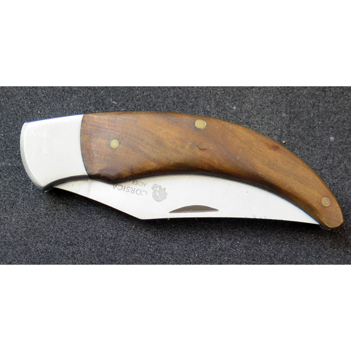 Couteau corse en acier 440 manche en bois  longueur repliée 11,5 cm