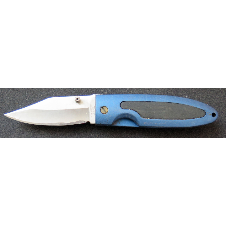Couteau à cran d'arrêt en acier inoxydable Herbertz 420 manche en métal et caoutchouc longueur repliée 9,2 cm