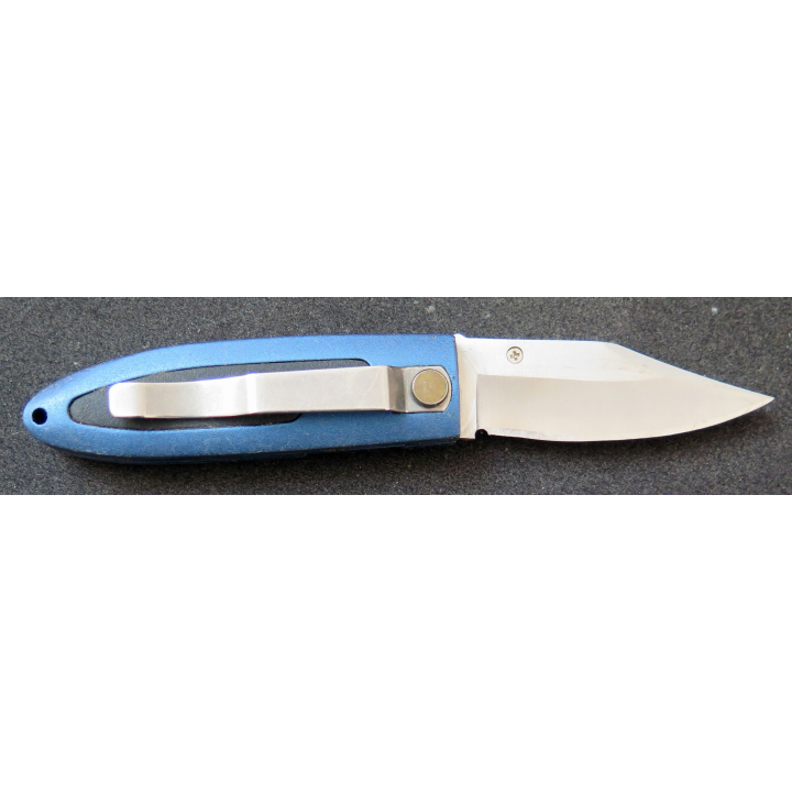 Couteau à cran d'arrêt en acier inoxydable Herbertz 420 manche en métal et caoutchouc longueur repliée 9,2 cm