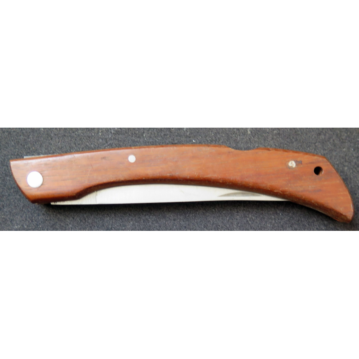 Couteau japonais à cran d'arrêt en acier inoxydable manche en bois longueur repliée 16 cm