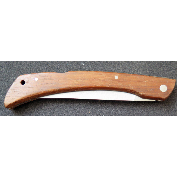 Couteau japonais à cran d'arrêt en acier inoxydable manche en bois longueur repliée 16 cm