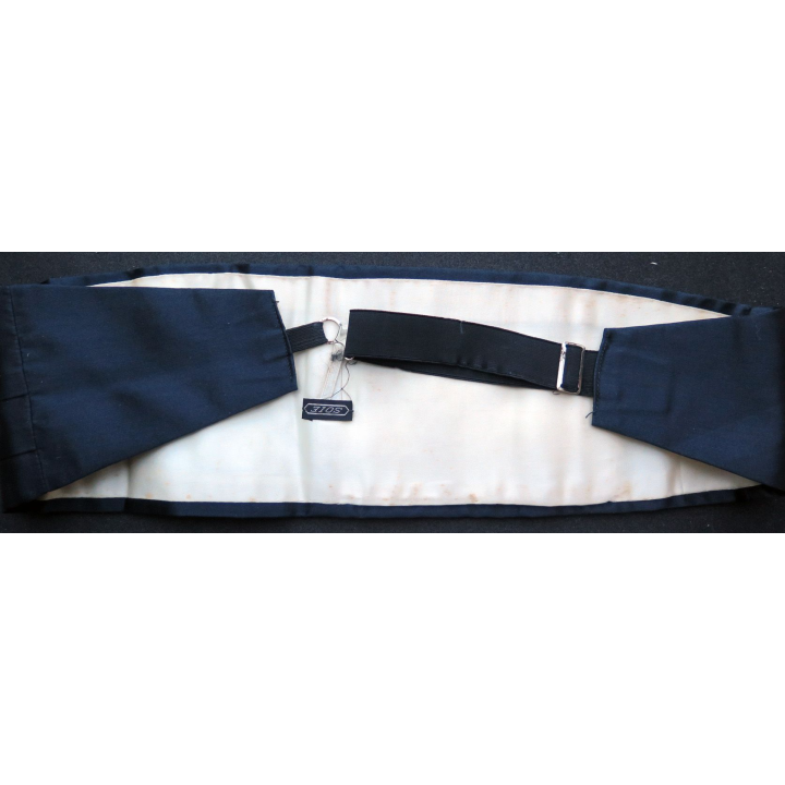 MILITARIA : ceinture de tradition de tenue de soirée spencer de couleur noire (C176)