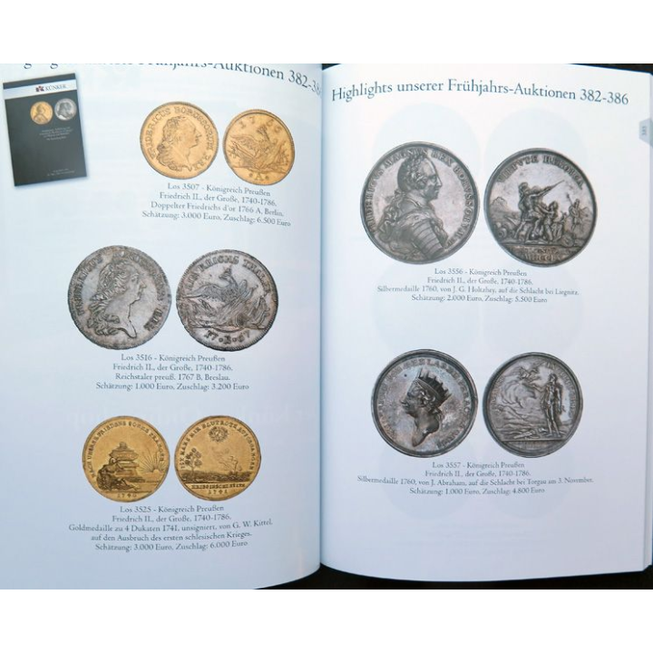 CATALOGUE KÜNKER de mars 2023 sur les pièces en or, jetons et médailles 