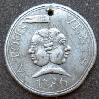 FRANCE : Très rare médaille Liberté et Vérité triomphent des Sphistes 1786