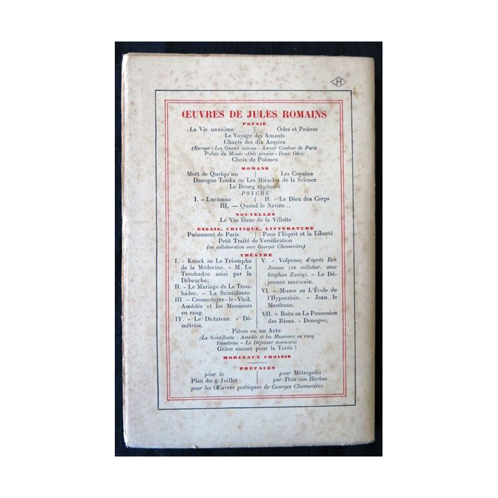 Donogoo de Jules Romains aux éditions Gallimard - 1950