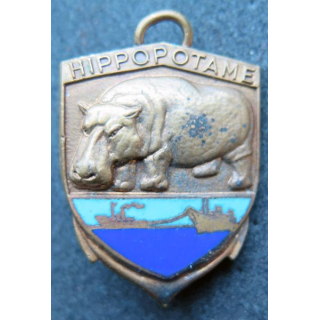 HIPPOPOTAME :  Insigne du remorqueur Hippopotame Augis en émail