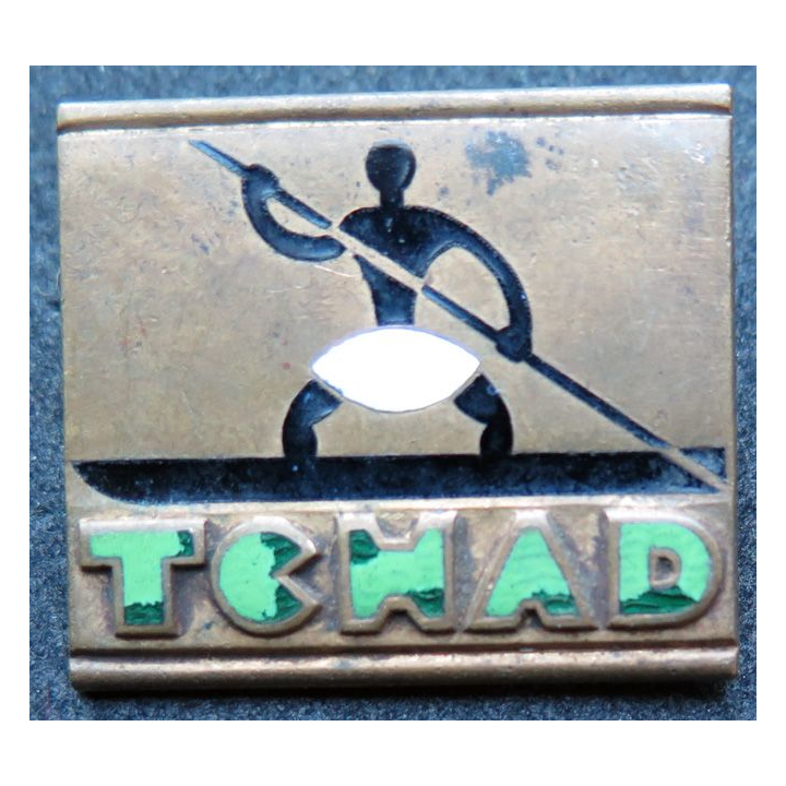 TCHAD :  Insigne du Pétrolier Tchad Drago Olivier Métra en émail