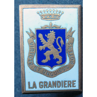 LA GRANDIERE : insigne de l'aviso colonial La Grandière  Drago Béranger en émail