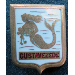 GUSTAVE ZEDE :  insigne du ravitailleur Gustave Zédé Augis en émail