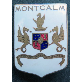 MONTCALM : insigne du Croiseur Montcalm (Cartier non mentionné) en émail