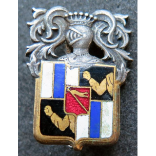 SAVORGNAN de BRAZZA : insigne de l'aviso Savorgnan de Brazza Courtois émail