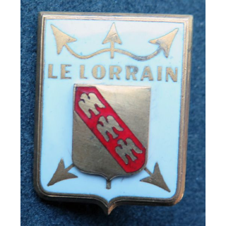 LE LORRAINE : insigne du Contre Torpilleur Le Lorrain Courtois en émail