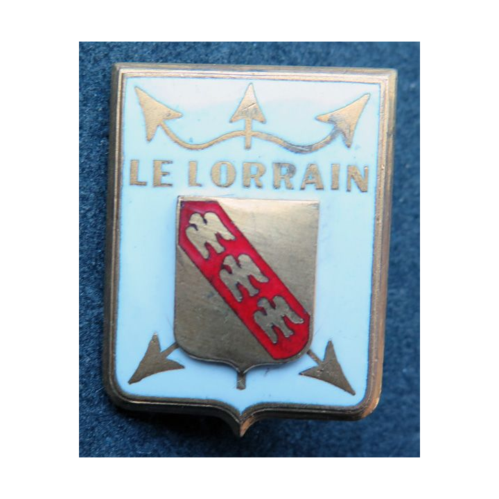LE LORRAINE : insigne du Contre Torpilleur Le Lorrain Courtois en émail