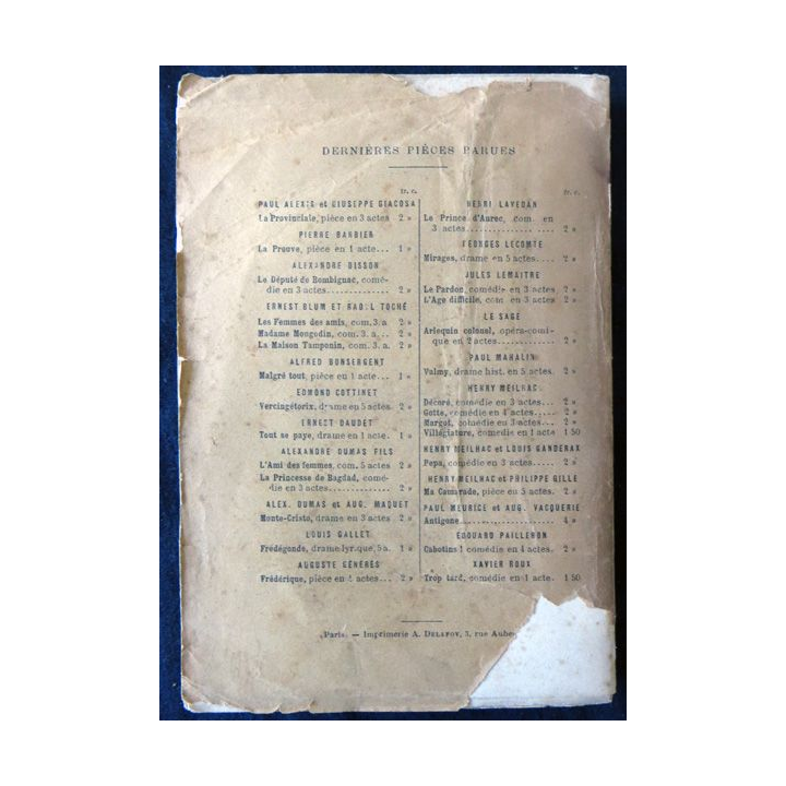 Divorsons ! de V. Sardou &  E. De Najac édité par Calmann Levy éditeur Paris 1896