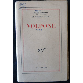 Volpone de Jules Romains & Stéfan Zweig aux éditions Gallimard 1950