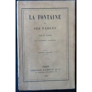 La Fontaine et ses fables Par H. Tane  édité par Librairie Hachette & Cie Paris 1888