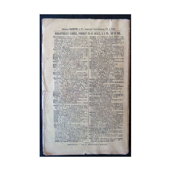 La Fontaine et ses fables Par H. Tane  édité par Librairie Hachette & Cie Paris 1888
