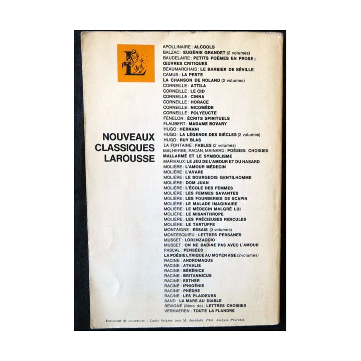 Molière : Le bourgeois gentilhomme Par Yves Hucher Editions Nouveaux classiques Larousse