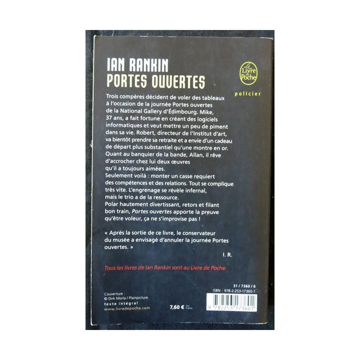 Portes ouvertes de Ian Rankin aux éditions Le Livre de Poche