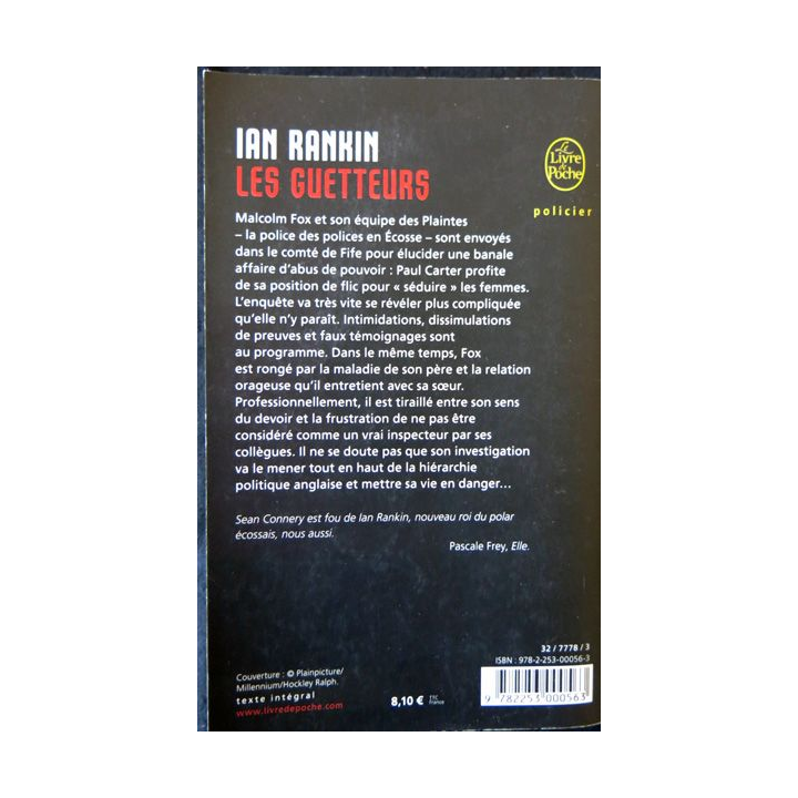 Les guetteurs de Ian Rankin aux éditions Le Livre de Poche