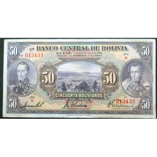 BOLIVIE : Billet de banque de 50 bolivianos