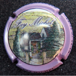 Capsule Muselet de bouteille de champagne FAY Michel n° 43e contour mauve