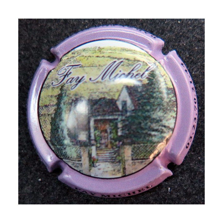 Capsule Muselet de bouteille de champagne FAY Michel n° 43e contour mauve