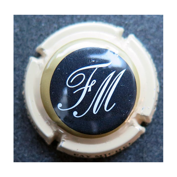 Capsule Muselet de bouteille de champagne Faÿ Michel n° 41d beige