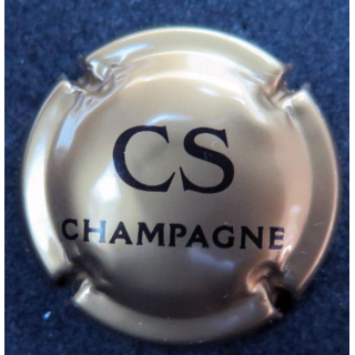 Capsule Muselet de bouteille de champagne COMTE DE SENNEVAL n°4a  or kaki et noir