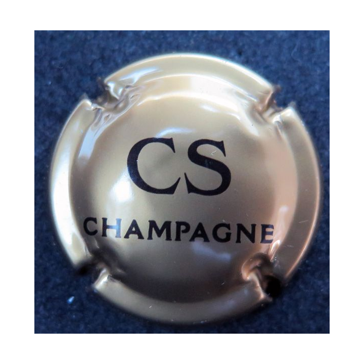 Capsule Muselet de bouteille de champagne COMTE DE SENNEVAL n°4a  or kaki et noir