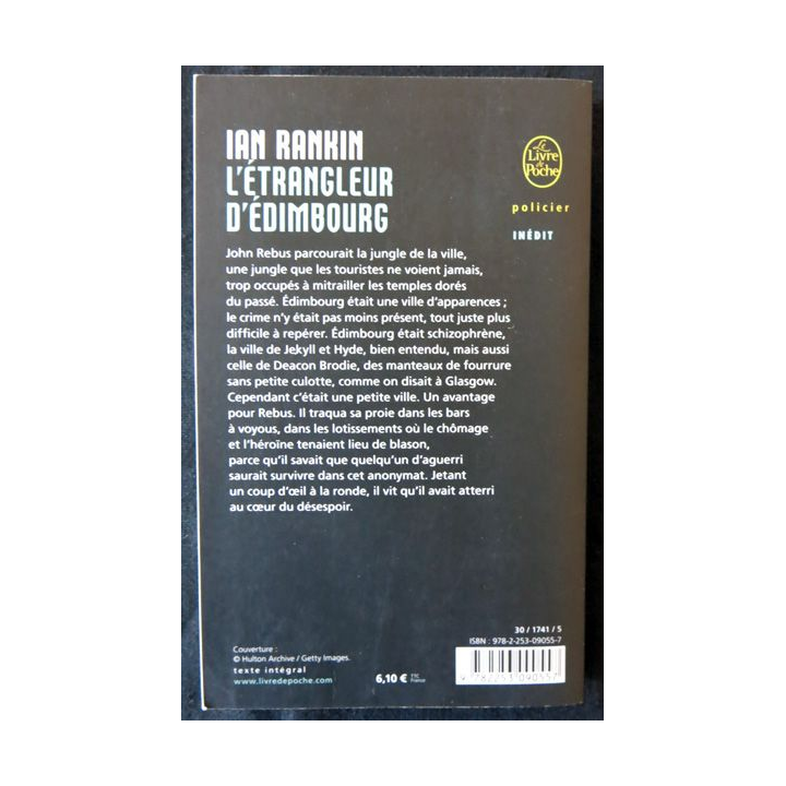 L'étrangleur d'Edimourg  de Ian Rankin aux éditions Le Livre de Poche