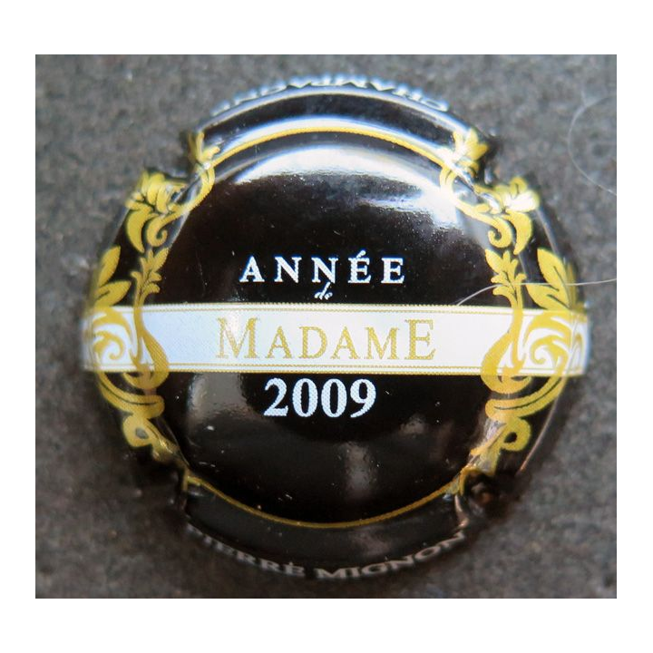 Capsule Muselet  champagne MIGNON Pierre n° 185c cuvée Madame 2009 noir