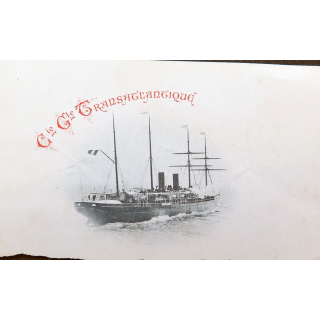 Morceau de carte de menu de la Compagnie Générale transatlantique
