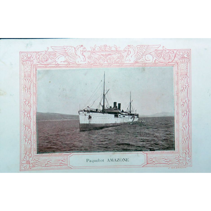 Carte de menu vierge du Paquebot Amazone