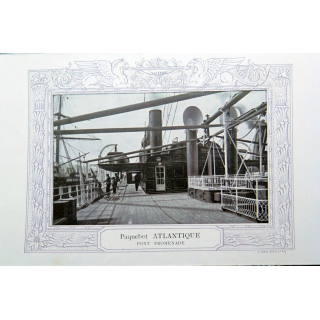 Carte de menu et boissons du 30 mai 1907 du Paquebot Atlantique