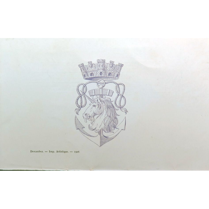 Carte de menu et boissons du 30 mai 1907 du Paquebot Atlantique