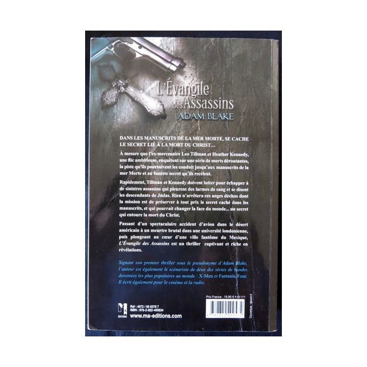 L'évangile des assassins de Adam Blake aux éditions MA Editions