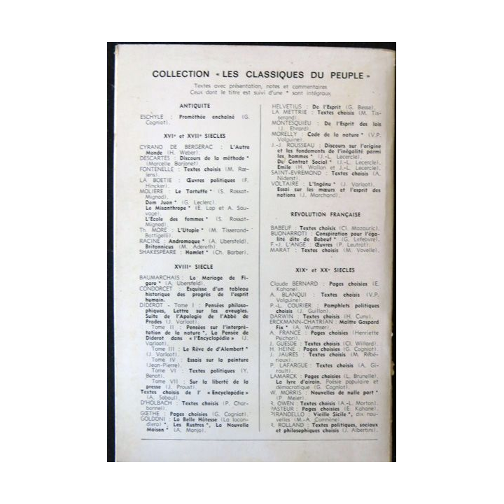 Textes choisis de Saint-Evremond aux editions Sociales 1970
