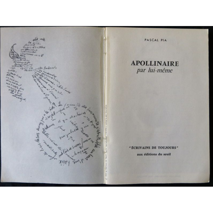 Apollinaire par lui-même de Pascal Pia Ecrivains de toujours aux editions du Seuil