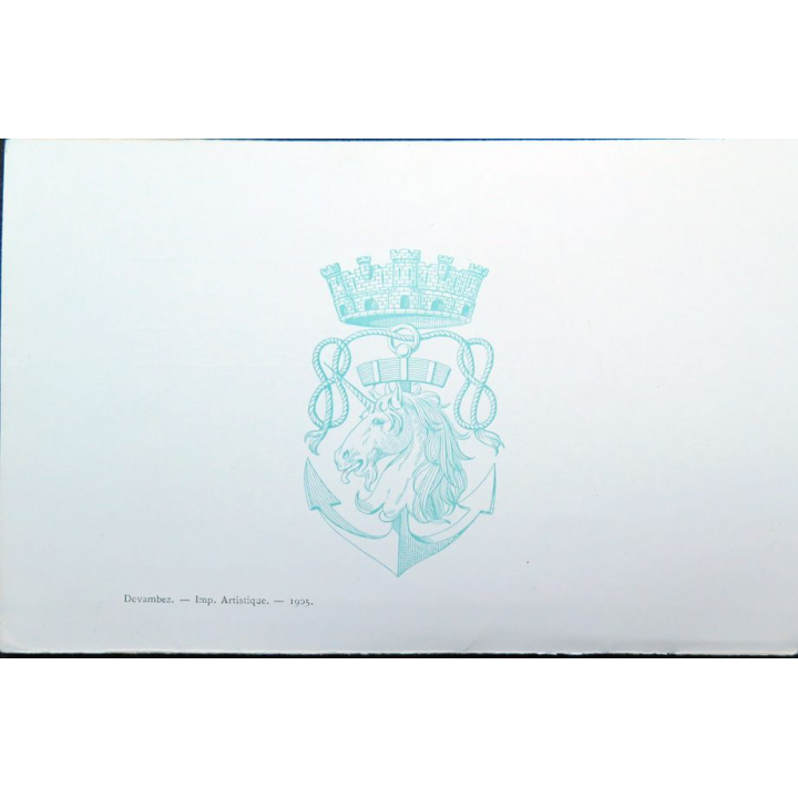 Carte de menu et boissons du 3 mai 1906 du Paquebot Armand-Béhic 1° classe