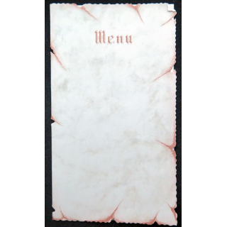 Carte de menu vierge