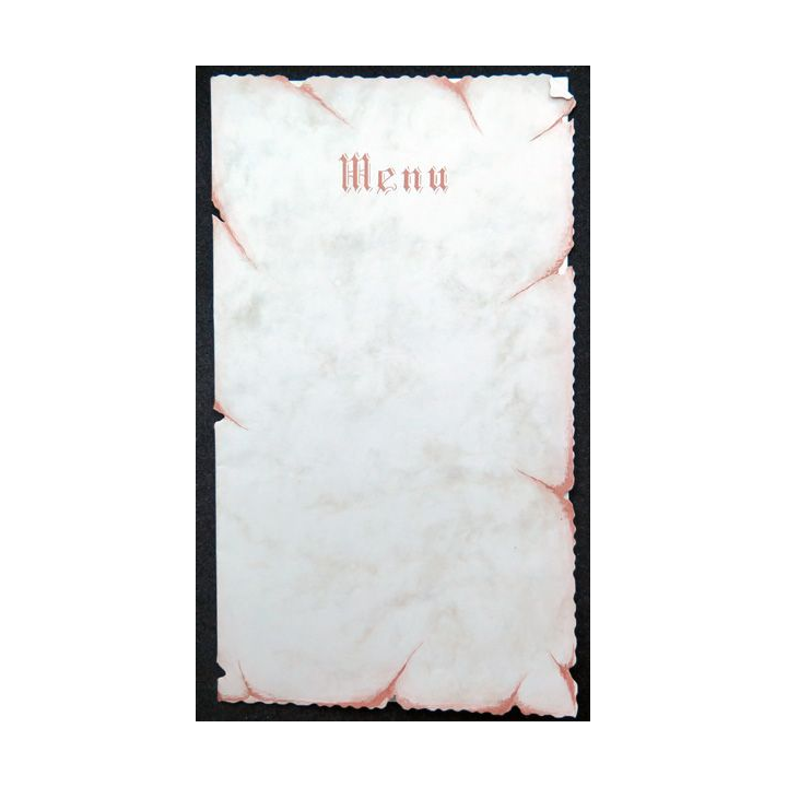 Carte de menu vierge